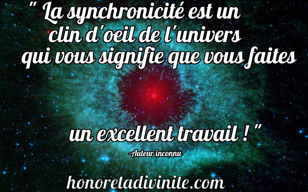 Un clin d’oeil de l univers…